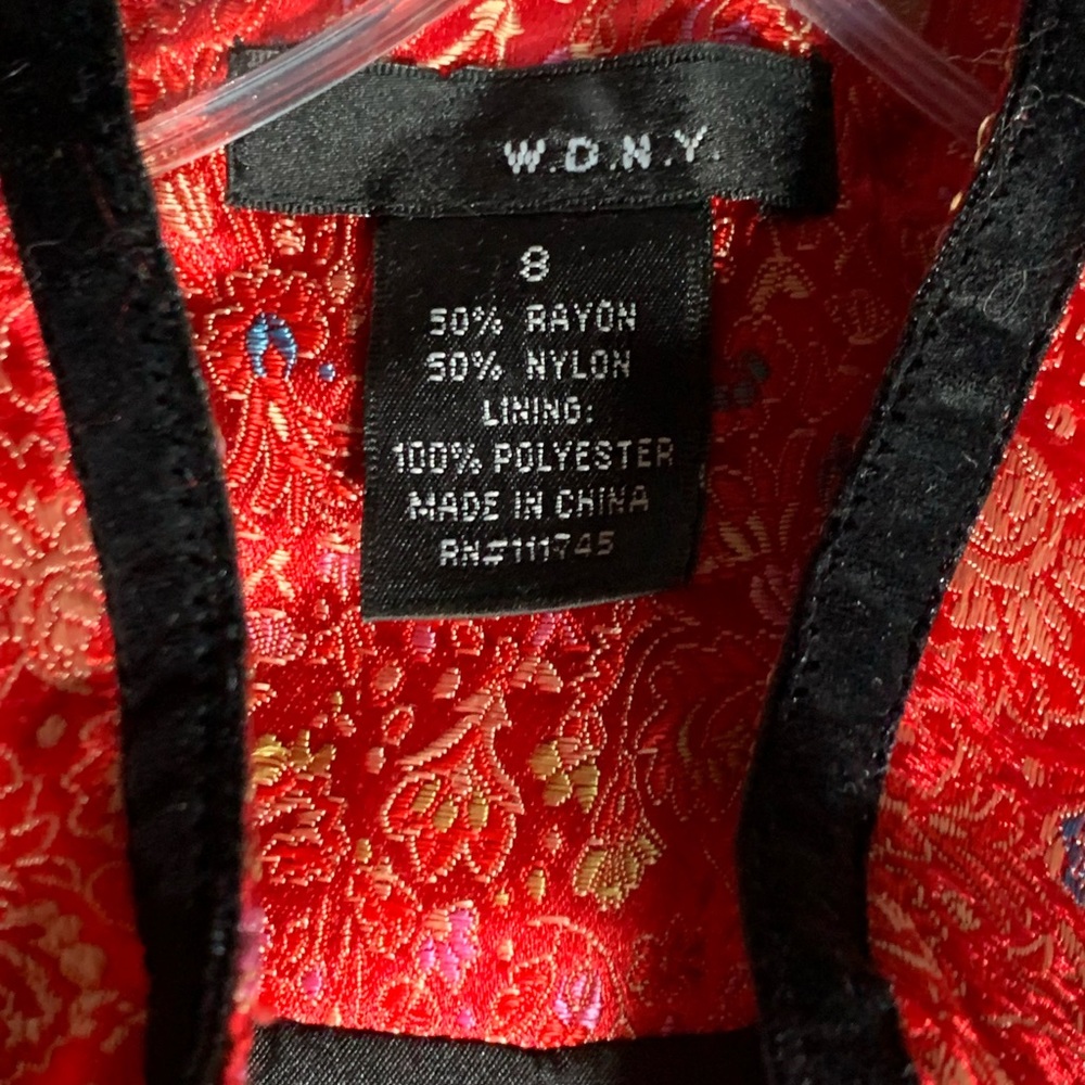 WDNY Red Asian Style Jacket - Picture 2 of 8
